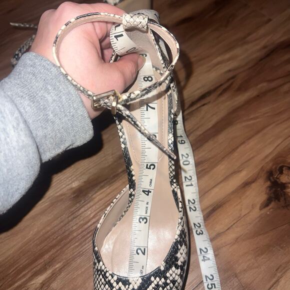 ALDO Snake Print Ankle Strap Round Toe Platform Heels Size 7 - Picture 16 of 16